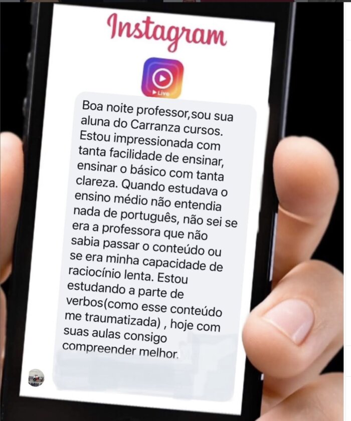 Depoimento: não entendia nada de português e hoje compreende melhor