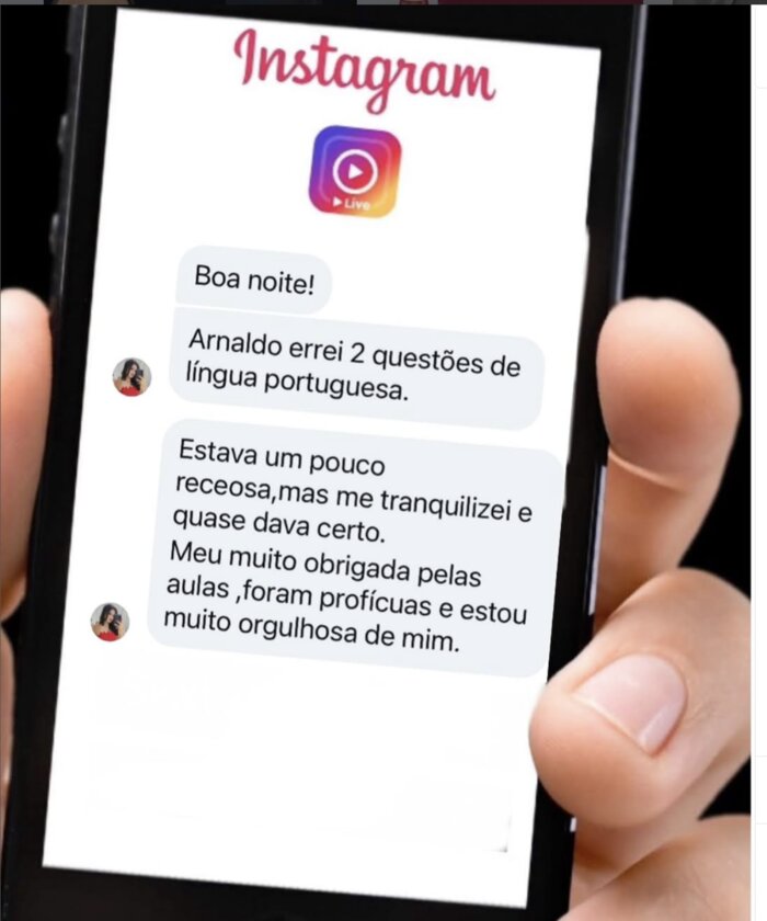 Depoimento: aulas proficuas, aluna orgulhosa do resultado