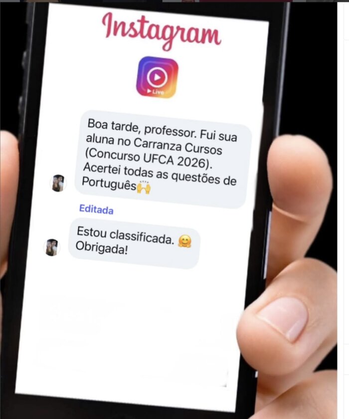 Depoimento: classificada no concurso UFCA, acertou todas as questões de português